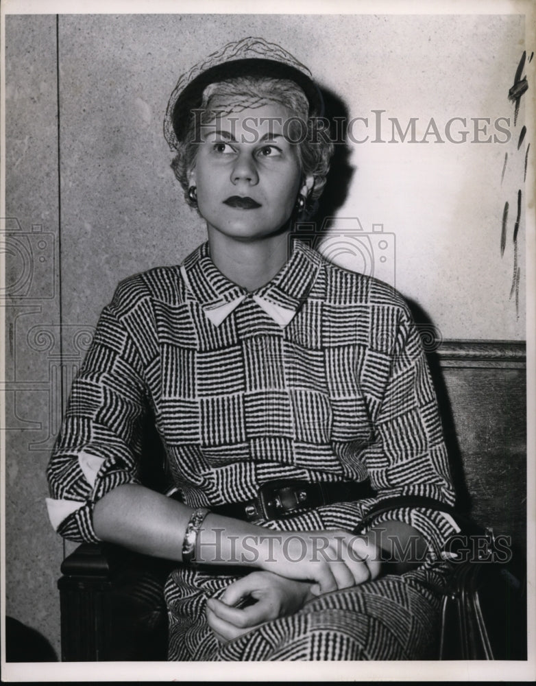 1954 Press Photo Mrs. Betty Sheppard-Sam Sheppard murder trial witness - Historic Images