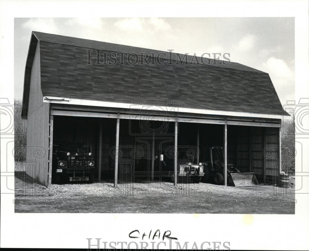 1987 Press Photo Chardon Township maintenance barn-Ohio - cvb14306 - Historic Images