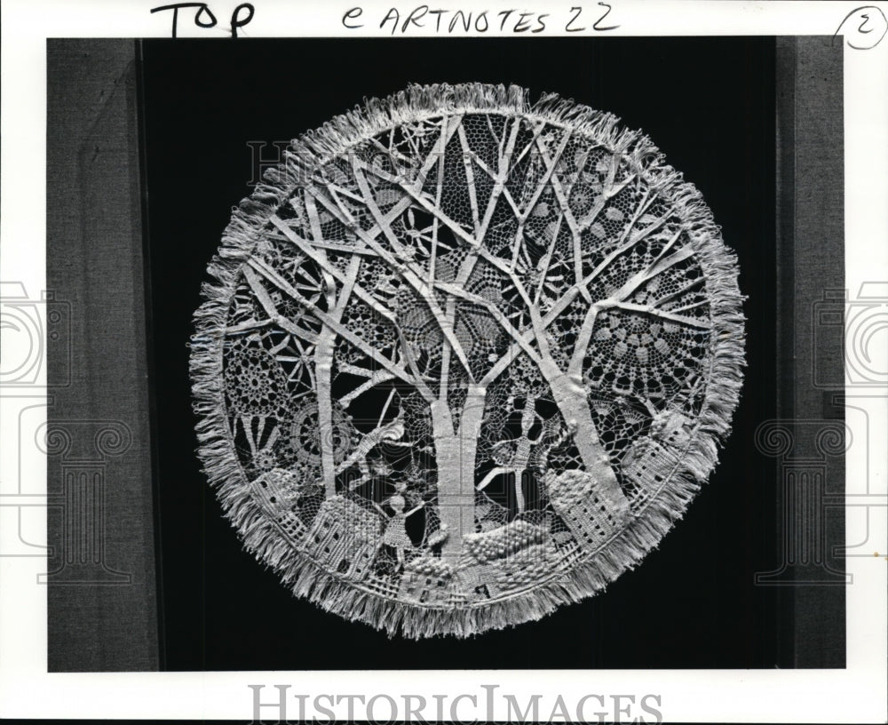 1987 Press Photo Cleveland Museum of Art-lace Luba Slodou, The Village - Historic Images