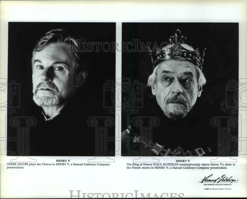 1989, Derek Jacobi and Paul Scofield in Henry V - cvb15528 - Historic Images