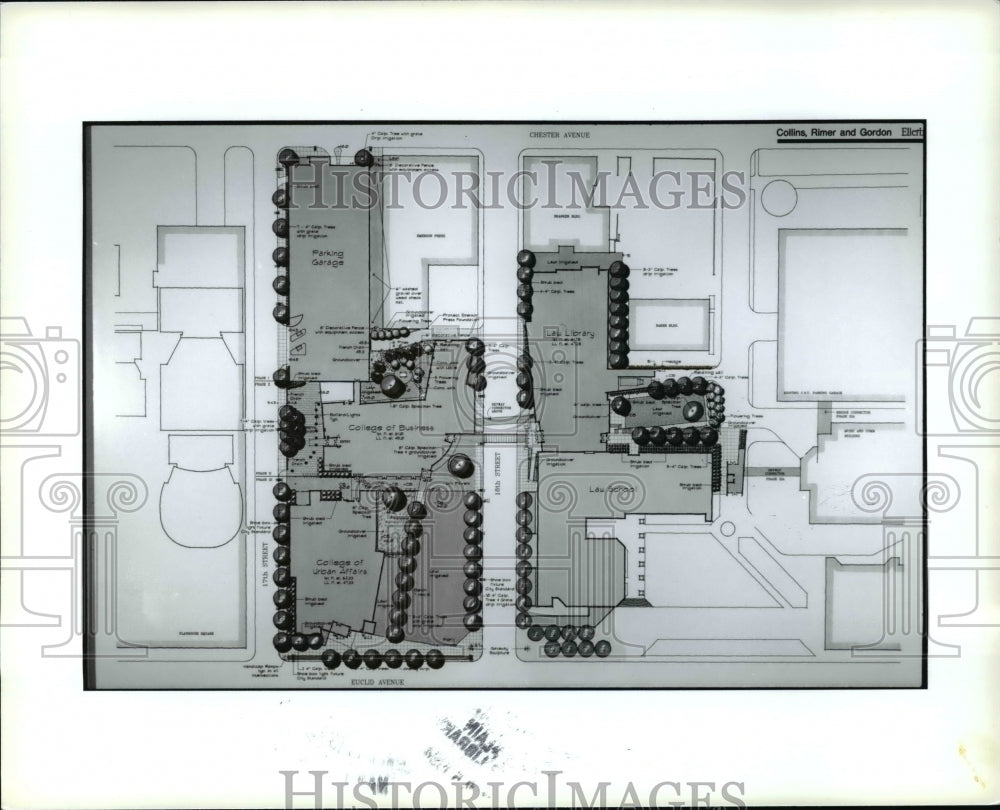 1994 Press Photo Floor Plan of Cleveland State University - cvb15568 - Historic Images