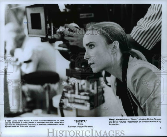 1987 Press Photo Mary Lambert Directing Siesta Motion Picture - cvb15605 - Historic Images