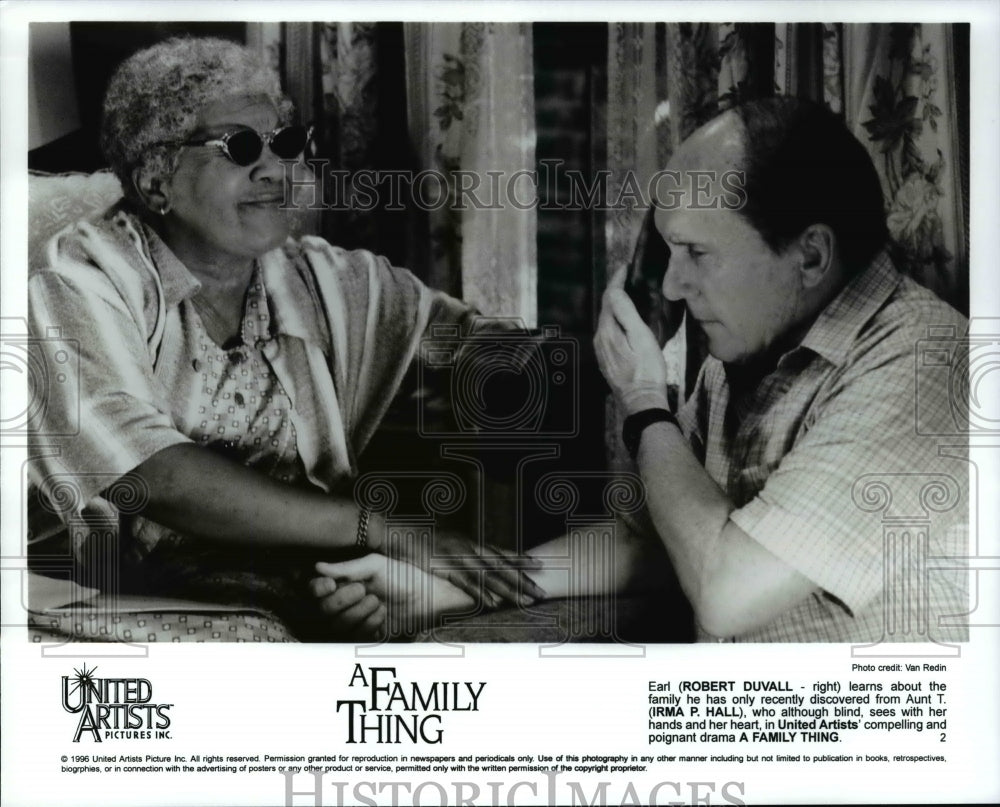 1996, Robert Duvall and Irma P. Hall in Scene from A Family Thing - Historic Images