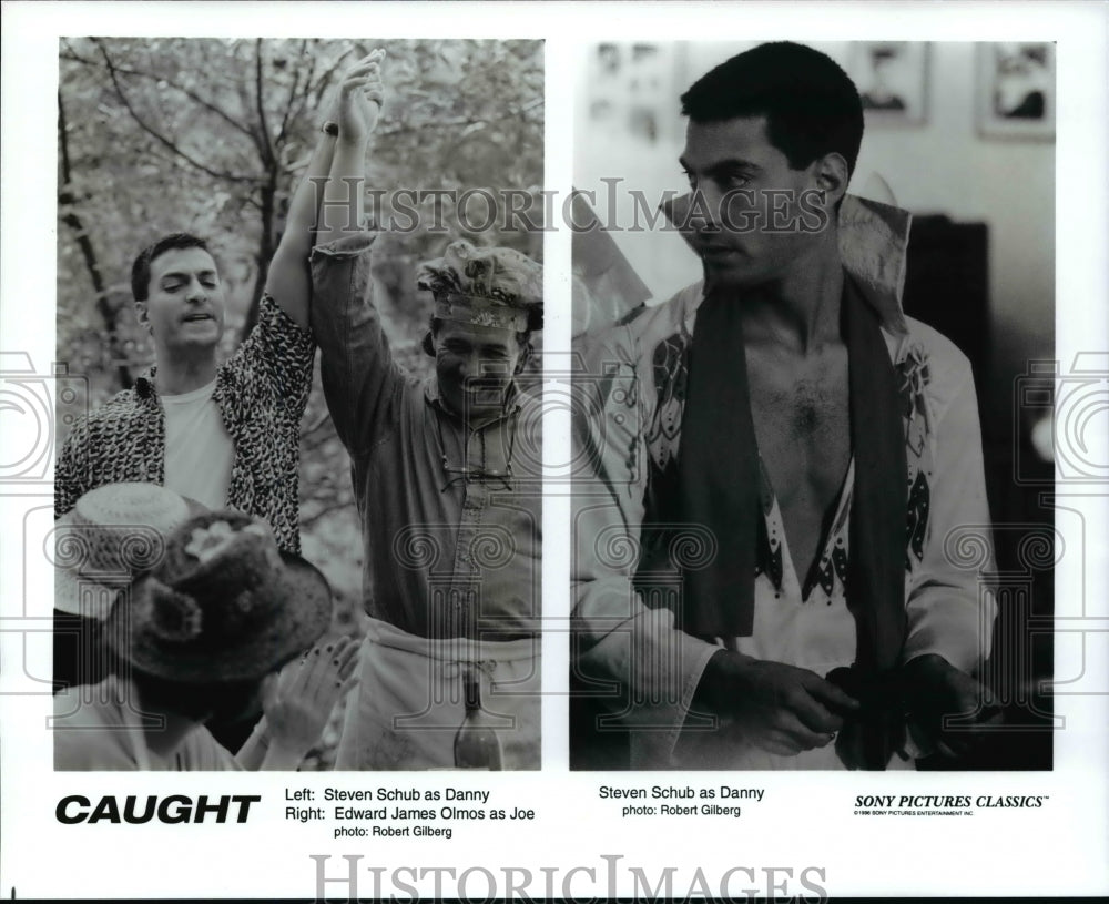 1996 Press Photo Steven Schub and Edward James Olmos in Caughtq - cvb15633 - Historic Images