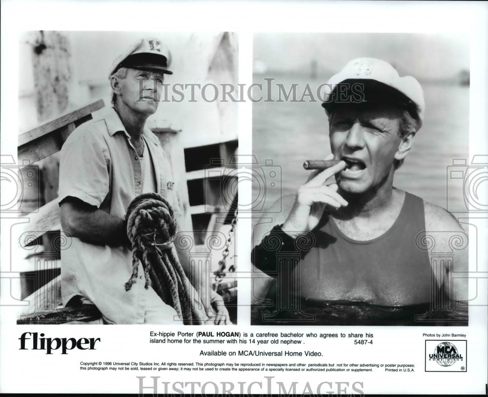 1996 Press Photo Paul Hogan in Two Scenes from Flipper - cvb15640 - Historic Images