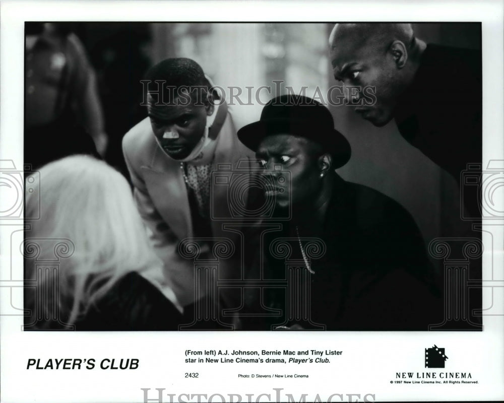 1997, A.J. Johnson, Bernie Mac & Tiny Lister in Player's Club - Historic Images