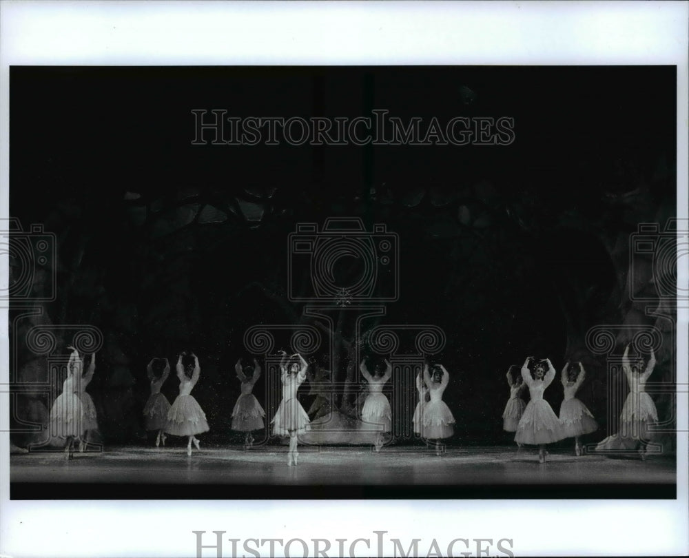 1983, Karen Gabay with Company in A Wondrous Snowstorm - cvb15775 - Historic Images