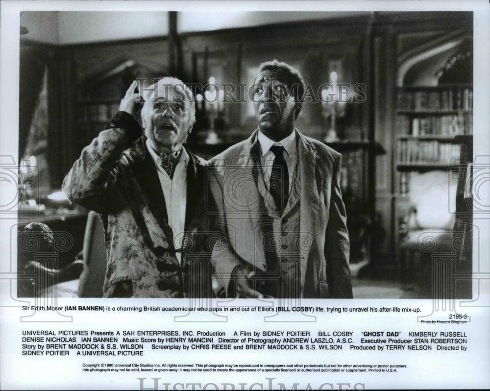 1990, Ian Banner and Bill Cosby in Scene from Ghost Dad - cvb15796 - Historic Images