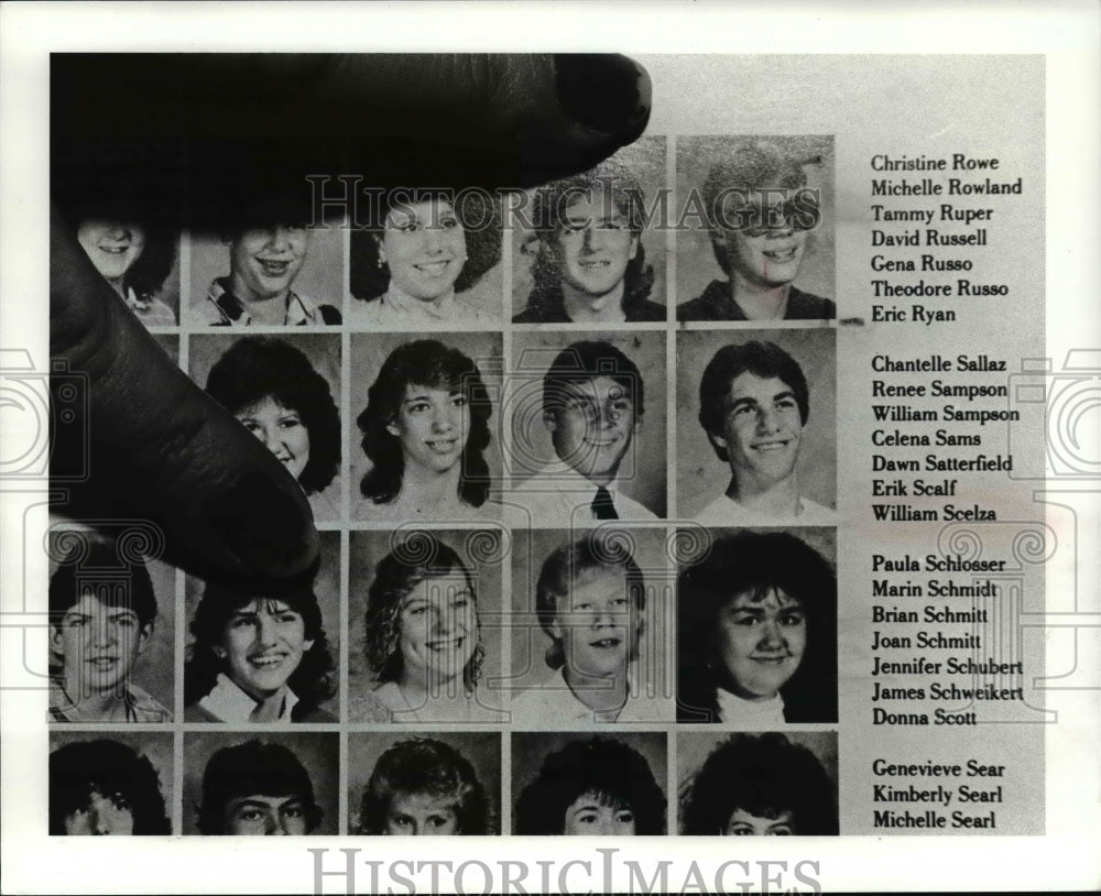 1986 Press Photo School Photo of William Scelza, Accident Victim - cvb15810 - Historic Images