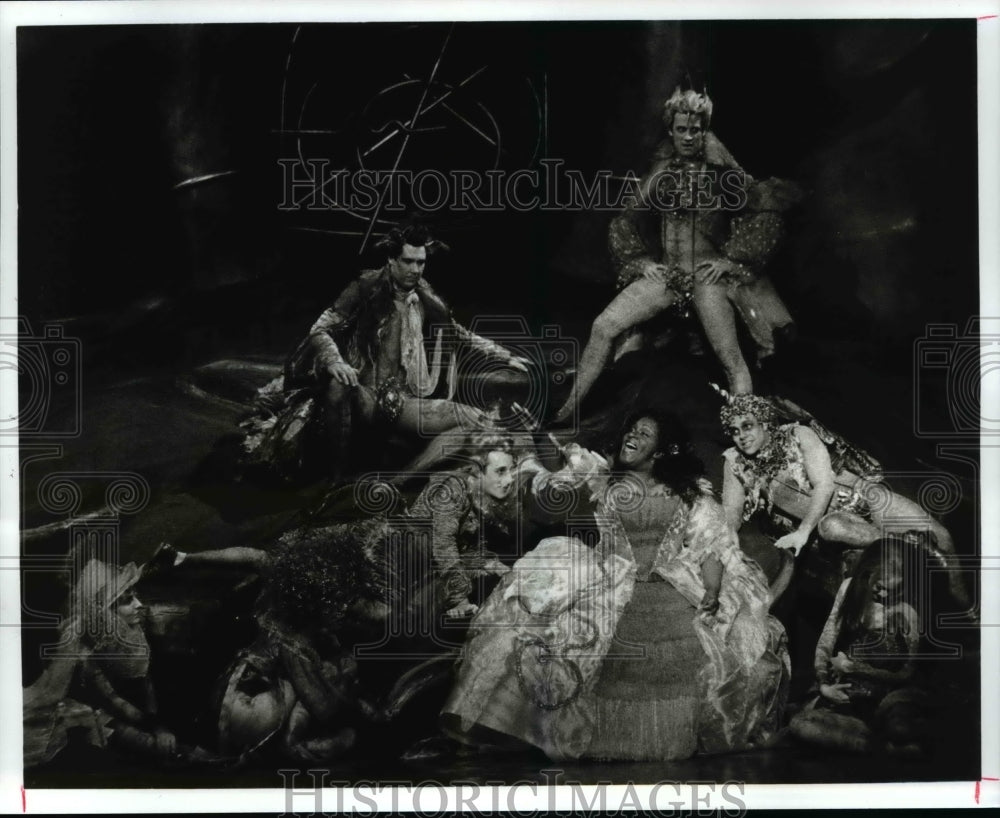1997 Press Photo Isabell Monk with Fairy Subjects in A Midsummer Night's Dream - Historic Images
