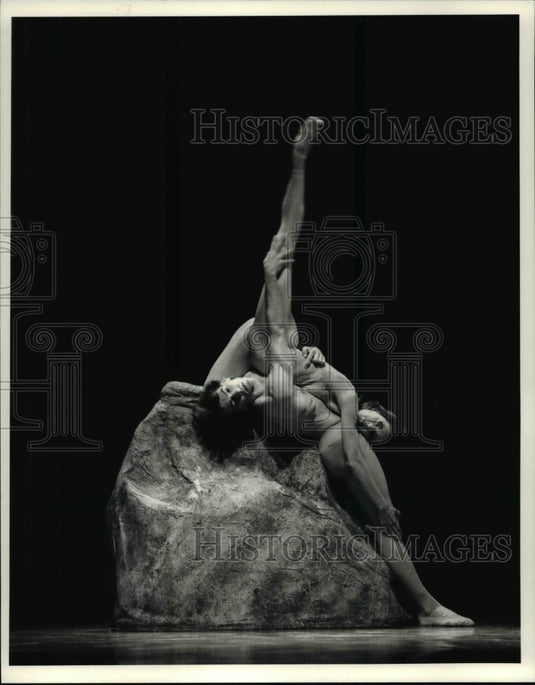 1987 Press Photo Jim Sohm and Jamie Zimmerman in "Eternal Idol" - cvb15984 - Historic Images
