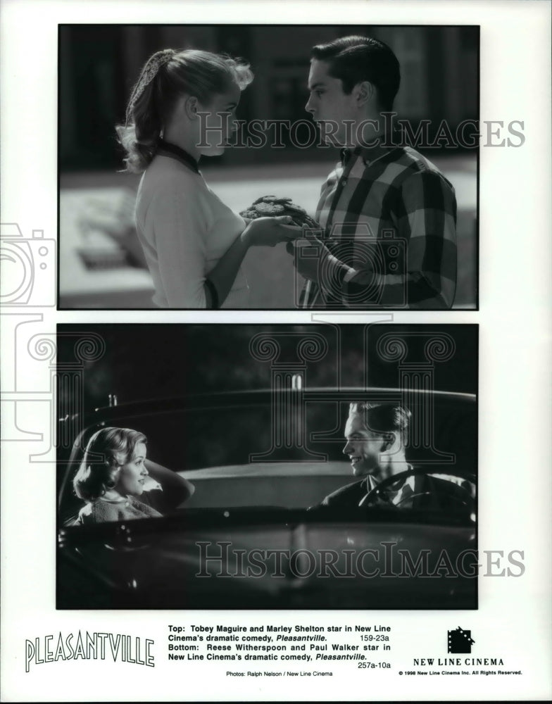 1998 Press Photo Toby Maguire and Marley Shelton in Pleasantville. - cvb16026 - Historic Images