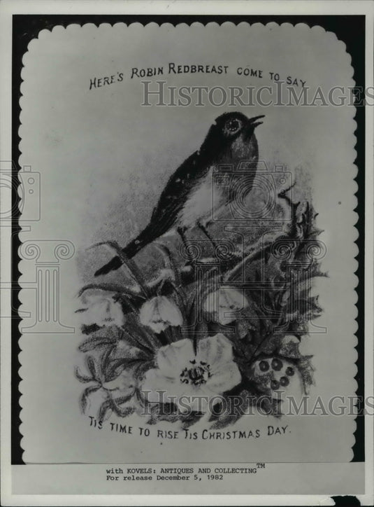 1982 Press Photo With Kovels: Antiques & Collecting- Christmas Card - cvb16037 - Historic Images