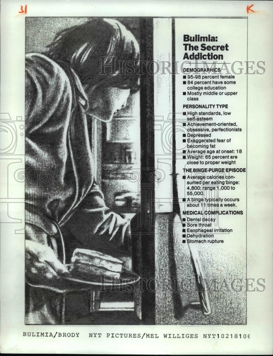 1981 Press Photo Diseases Bulimia - cvb16207 - Historic Images