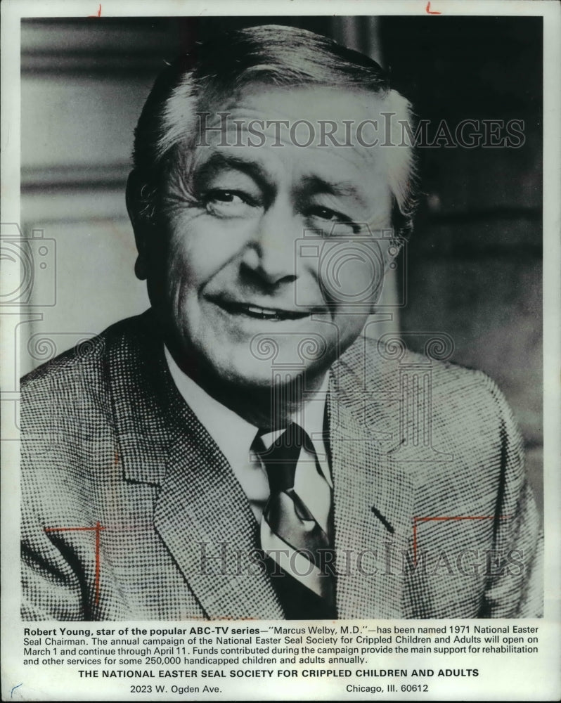 1970 Press Photo Robert Young, star of the popular ABC-TV series- &quot;Marcus Welby. - Historic Images