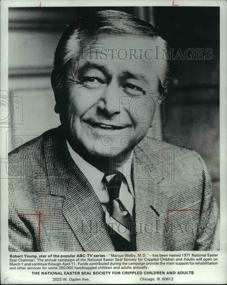1970 Press Photo Robert Young, star of the popular ABC-TV series- "Marcus Welby. - Historic Images