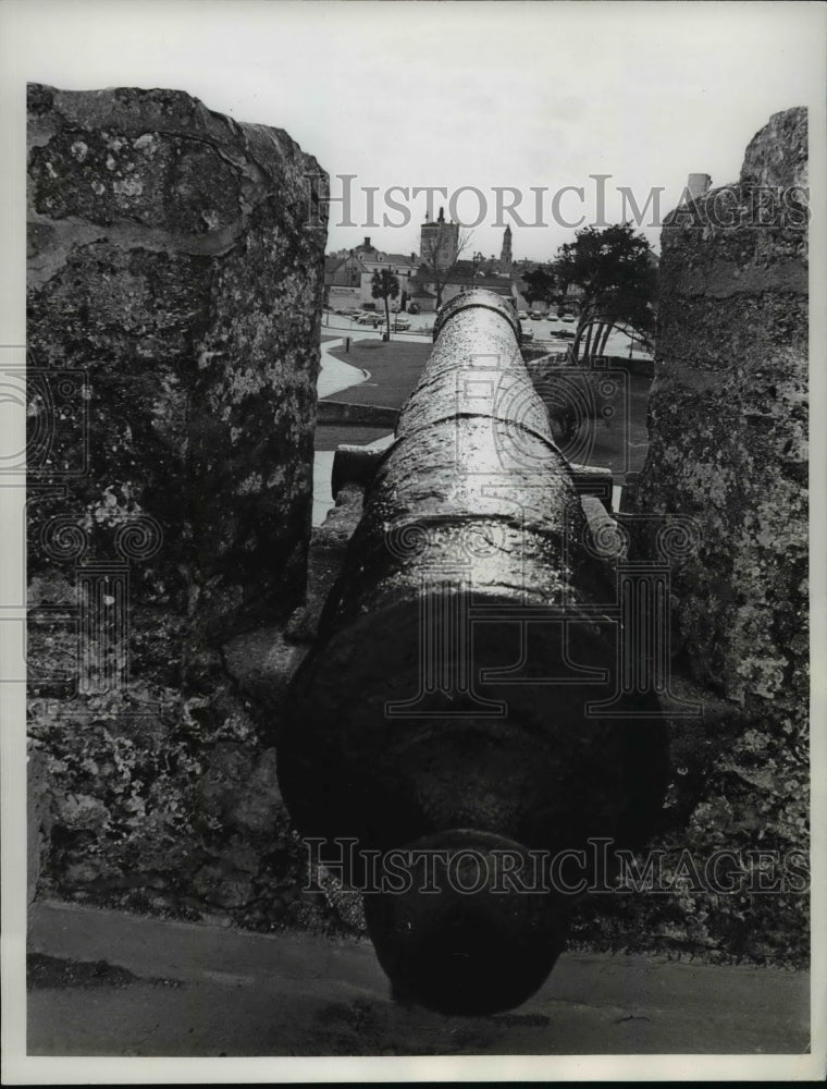 1965 Cannon at Castillo de San Marcos National Monument in Florida-Historic Images