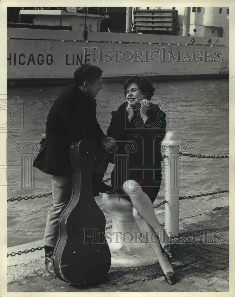 1971 Press Photo Folk Singers Gusti and Sean in Cleveland - cvb16364 - Historic Images