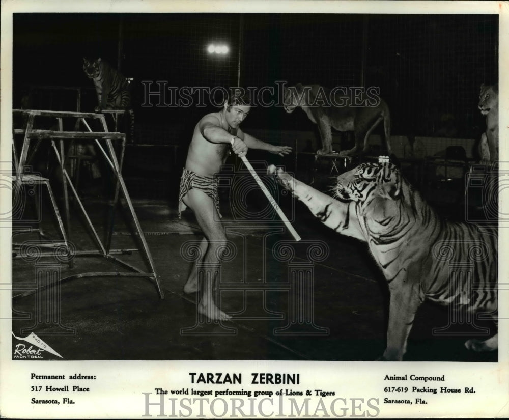 1973 Press Photo Al Sirat Grotto Circus, Jon Zerbini - cvb16865 - Historic Images