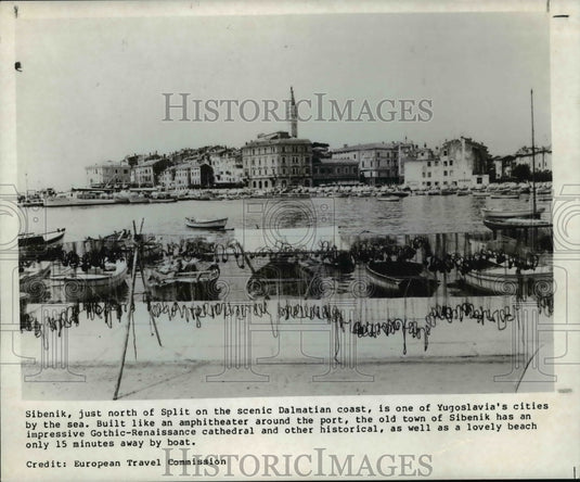 1988 Press Photo Sibenek, just north of Split on the scenic Dalmatian Coast - Historic Images