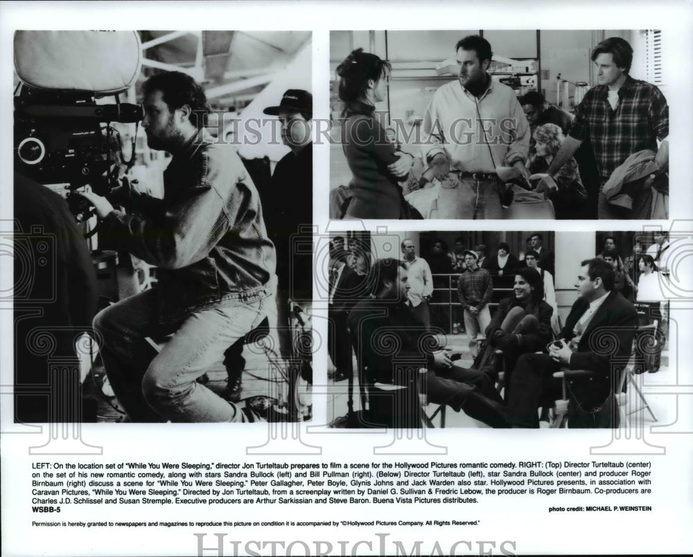 Press Photo While You Were Sleeping stars and director Jon Turteltaub - Historic Images