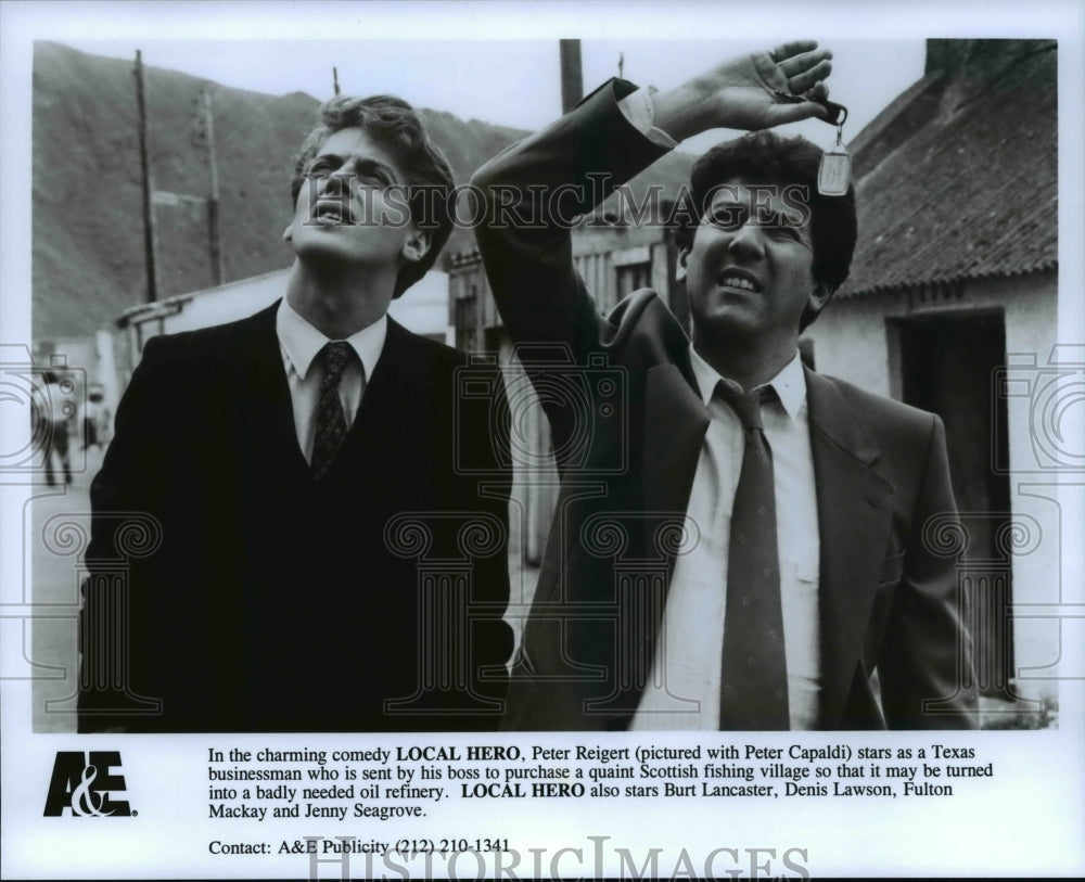 1993 Press Photo Peter Reigert, Peter Capaldi-Local Hero movie - cvb17023 - Historic Images