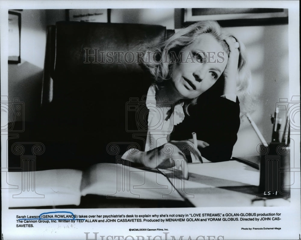 1985 Press Photo Gena Rowlands - cvb17222 - Historic Images