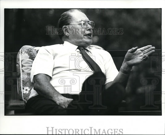 1982 Press Photo Lyman Lang, possible pig farmer - cvb17700 - Historic Images