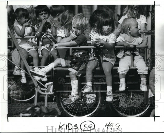 1989 Press Photo Children's Center pupils at Cuyahoga Community College West Cam - Historic Images