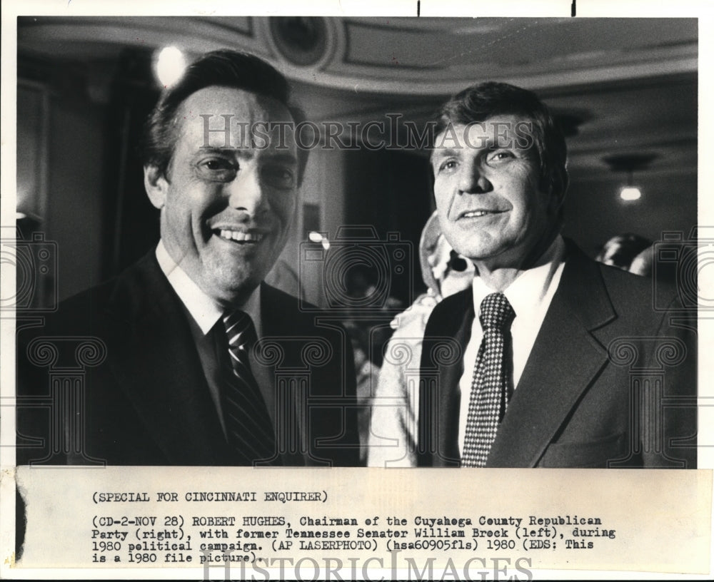 1980, Robert Hughes, Senator William Brock - cvb17920 - Historic Images