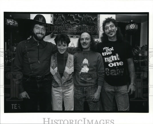 1991 Press Photo Johnny Potter, Diana Lynn Griffith, Carl Potter & Doug Potter - Historic Images