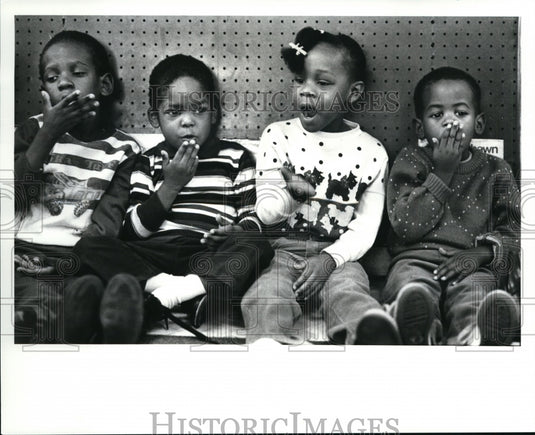 1987 Press Photo Children 1987-Hough Community Center Head Start Program - Historic Images