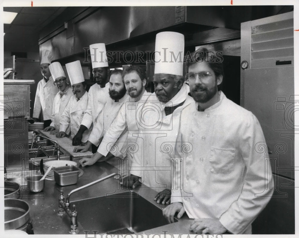 1981 Press Photo Chefs-Pearson, Wilkens, Steffons, Patton, Hubert, Tarragon - Historic Images