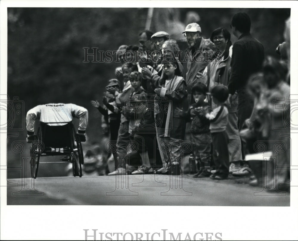 1990 Press Photo Wheelchair race-Cleveland - cvb18041 - Historic Images