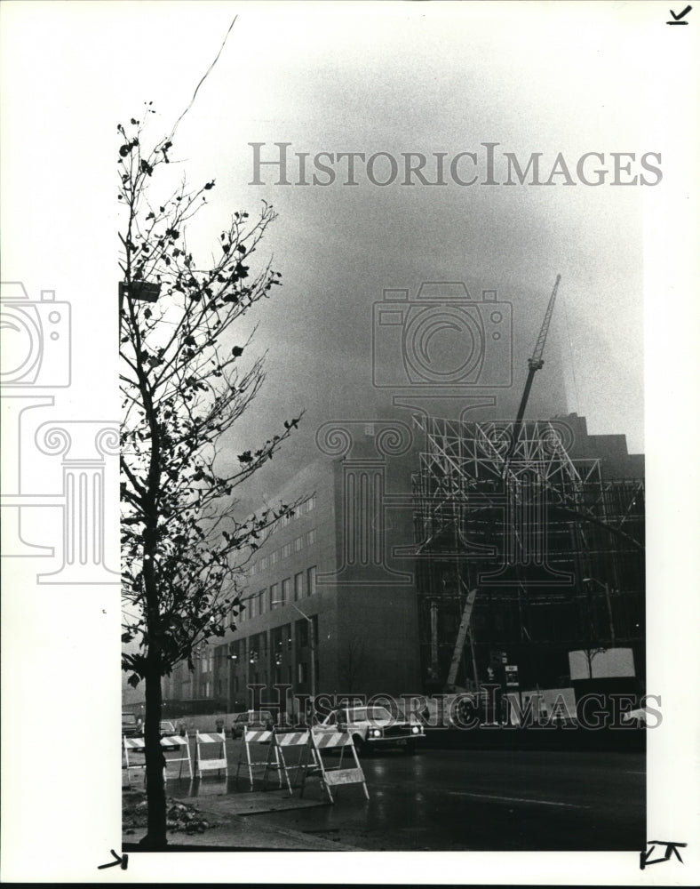 1984, Fog weather art at Public Square - cvb18469 - Historic Images