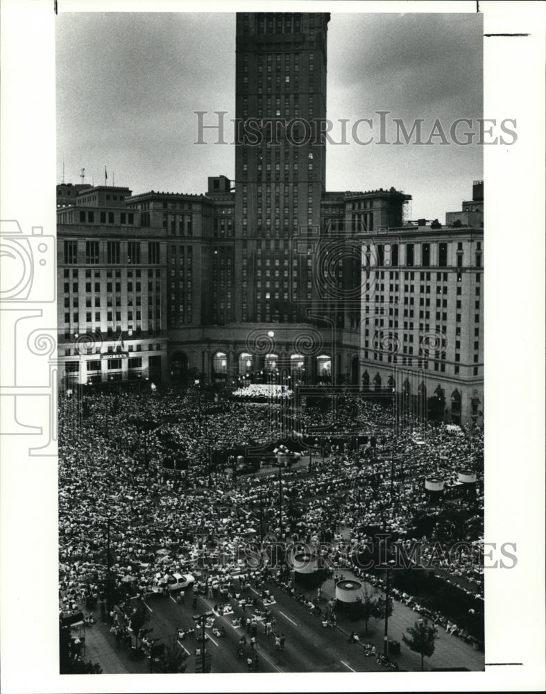 1991 Press Photo Cleveland Orchestra performance on Public Square - cvb18507 - Historic Images