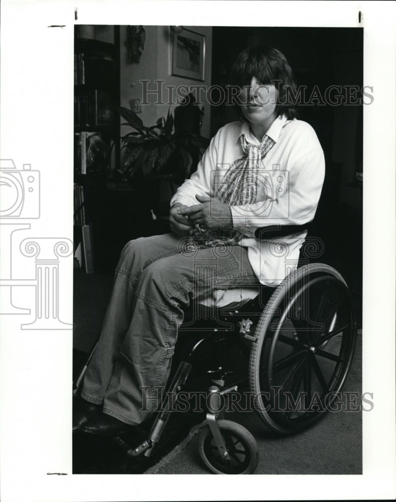 1988 Press Photo Ann Bailey disabled traveler - cvb18528 - Historic Images