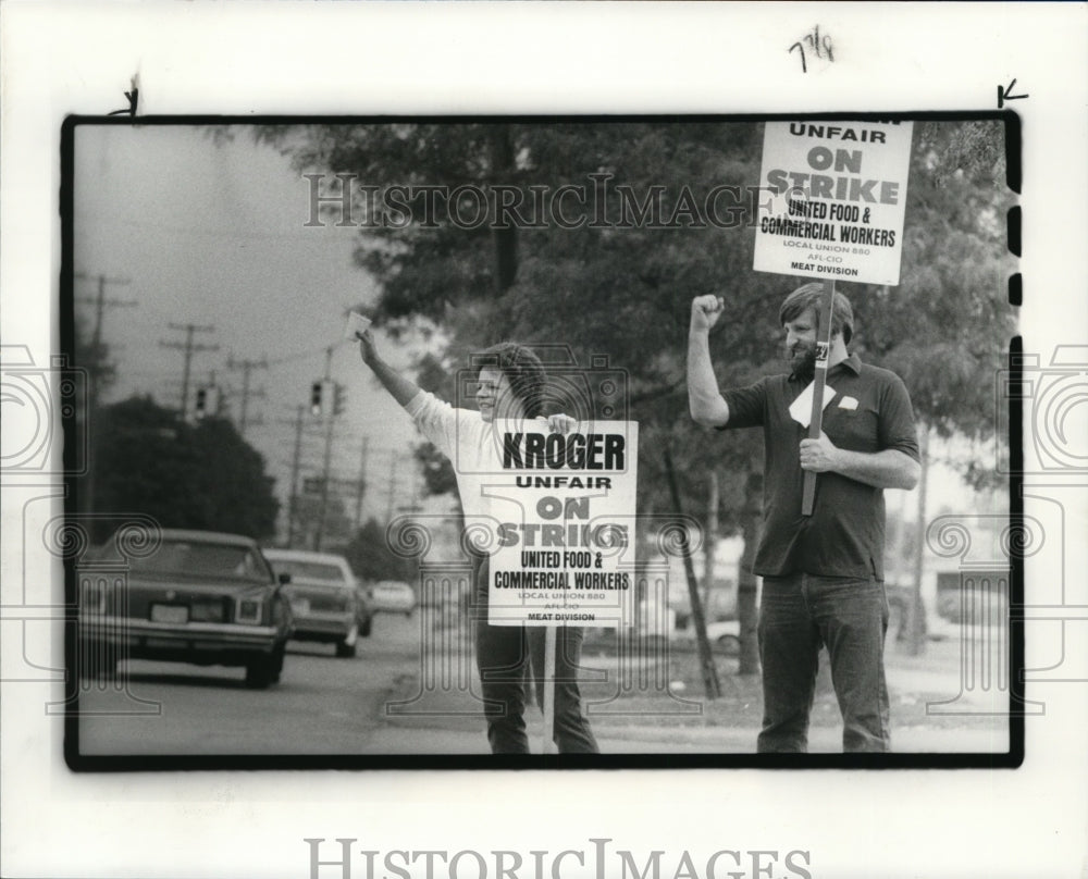 1984 Press Photo Labor Unions United Food &amp; Welfare Commercial Workers - Historic Images