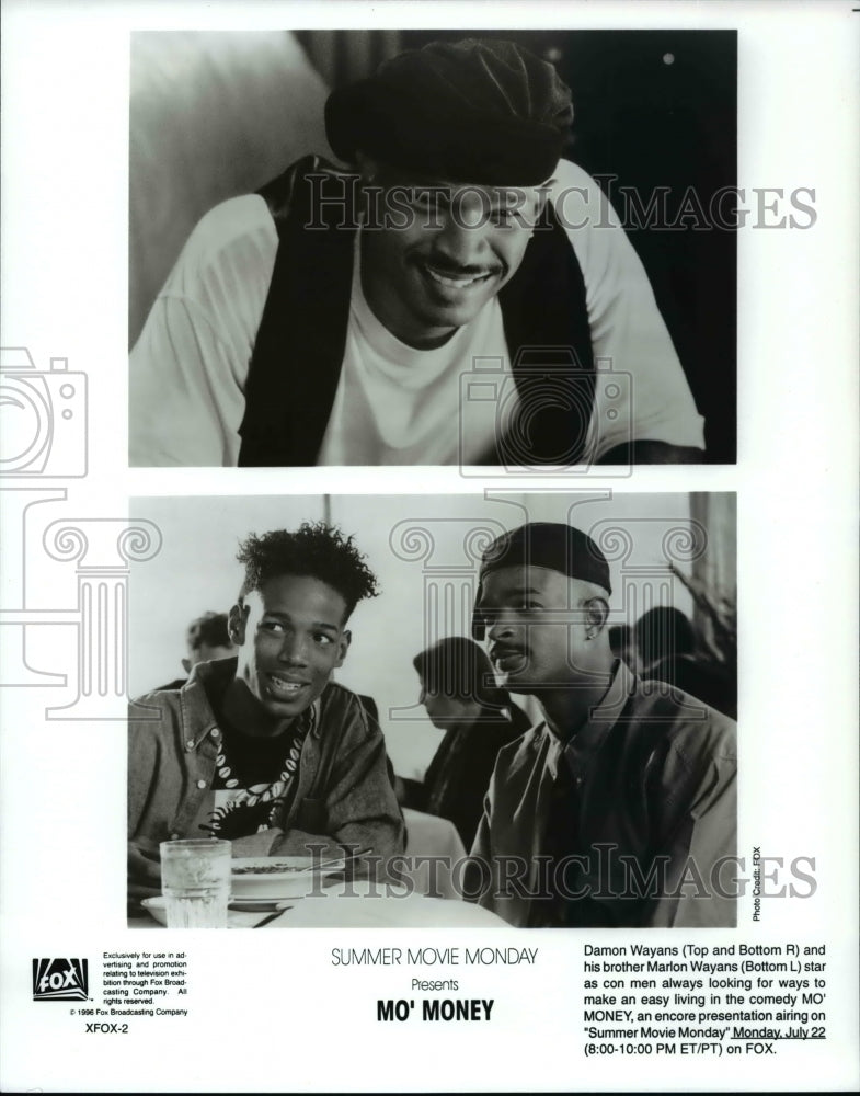 1996 Press Photo Damon Wayans and his brother Marion Waynans in "Mo' Money." - Historic Images