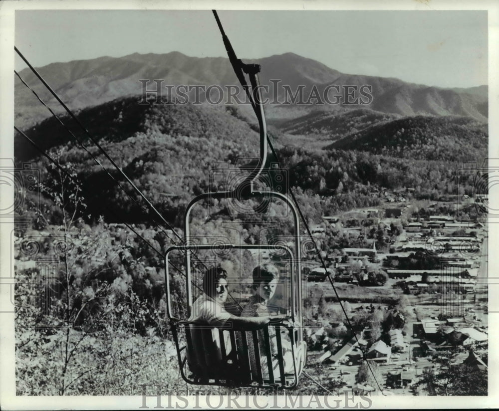 1970 Press Photo Sky lift at Gatlinburg, Tennessee - cvb19040 - Historic Images