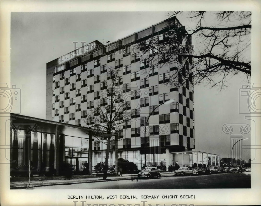 1963, Berlin Hotel, West Berlin, Germany (Night Scene) - cvb19229 - Historic Images