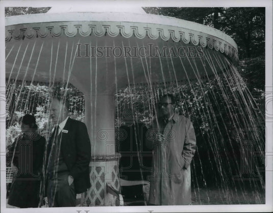 1969 Press Photo One of the trick fountains at the Summer Palace in Russia - Historic Images