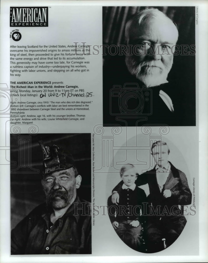 Press Photo The Richest Man in The World: Andrew Carnegie - cvb19647 - Historic Images