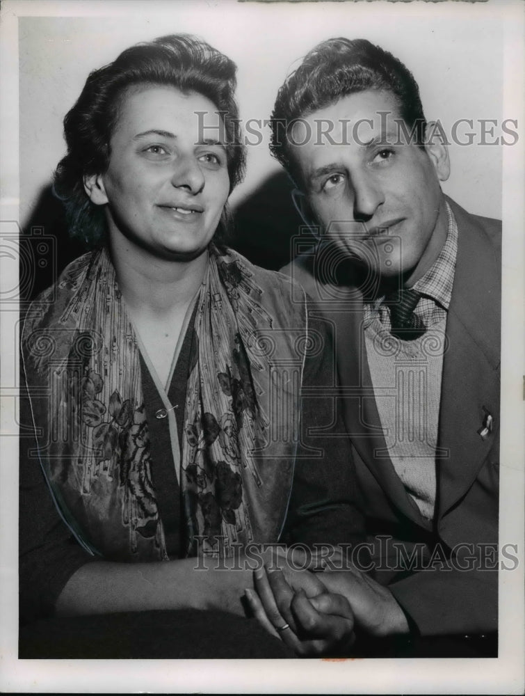 1956, Ida Halma &amp; Otto Szeratico, Hungarian Refugees to be married - Historic Images