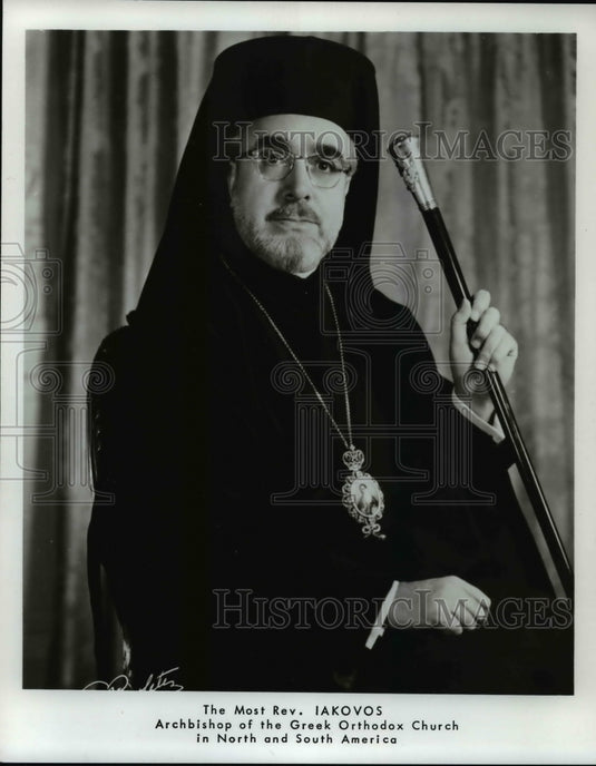 1965 Press Photo The Most Rev Iakovos, Archbishop of the Greek Orthodox Church - Historic Images