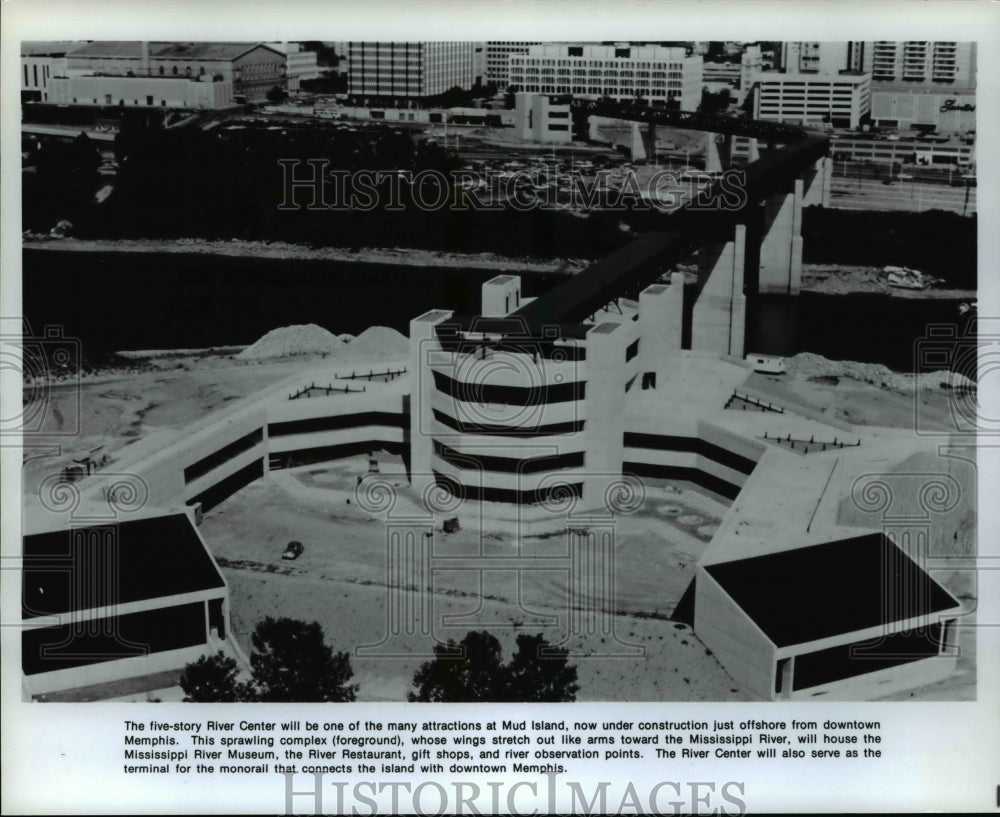 1981 Press Photo River Center will be one of many attractions at Mud Island - Historic Images