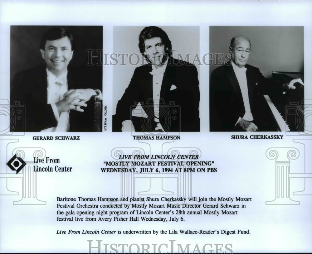 1994 Press Photo Baritone Thomas Hampson and pianist Shura Cherkassky - Historic Images