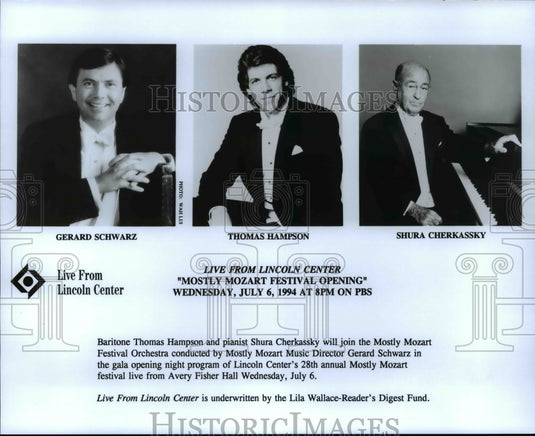 1994 Press Photo Baritone Thomas Hampson and pianist Shura Cherkassky - Historic Images