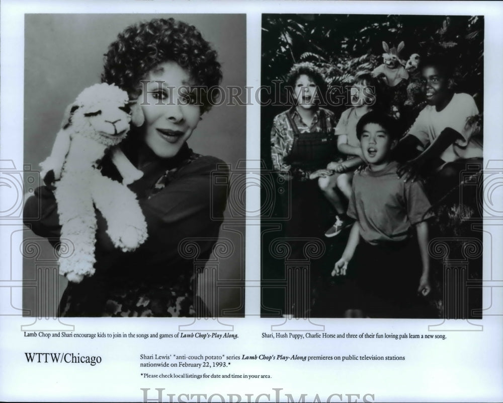 1993 Press Photo Lamb Chop and Shari Lewis in &quot;Lamb Chops Play Along.&quot;-Historic Images