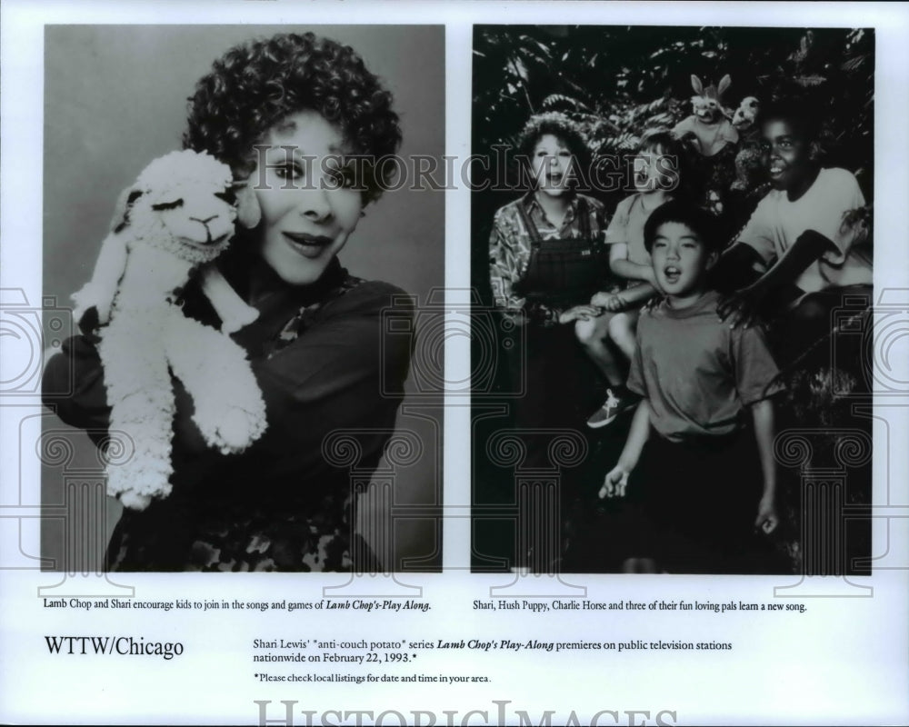 1993 Press Photo Lamb Chop and Shari Lewis in "Lamb Chops Play Along."-Historic Images